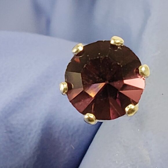 Swarovski Crystal Element - Sterling Silver Overlay 2 CTW purple Stud Earrings - Picture 4 of 6